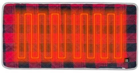 xBeheiztes Sitzkissen – 45 x 90 cm, ultraweicher Stoff, 3 Heizstufen, elektrisches USB-Heizkissen, tragbares Wärmekissen, Sitzkissen für Zuhause, Camping, Angeln, Outdoor-Aktivitäten