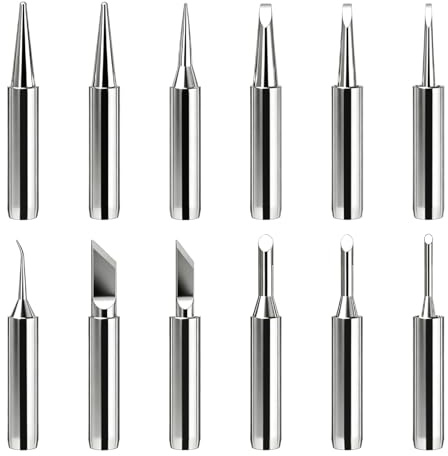 12Pcs Pointe Fer a Souder 900M Pour Stations À Souder, Panne Fer à Souder de Remplacement, Station De Soudage pour Hakko Quick Aoyue Soudure Electronique et DIY