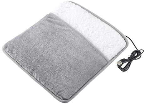 Fußwärmer aus weichem Flanell, elektrisches Fußkissen, USB, 142 g, tragbares Flanell-Piesenwärmerkissen, 29 x 29 cm, für Büro zu Hause und auf Reisen