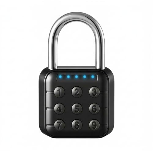 6 Digit Combination Padlock, IP55 Waterproof Gym Locker Padlock | Digital Padlock, Push Button Padlock for Gym Locker, High-Security Padlock Smart for Gym, School, Garage, Travel & Outdoor