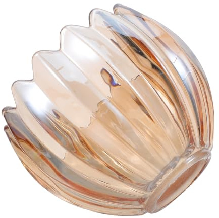 VALICLUD Abat-jour en Verre Tulipe 42 Mm, Mini Abat-jour Suspendu Vintage, Verre Ambré Léger, Remplacement Abat-jour pour Applique Murale, Lampe de Table Suspendre, Décor Maison Élégante