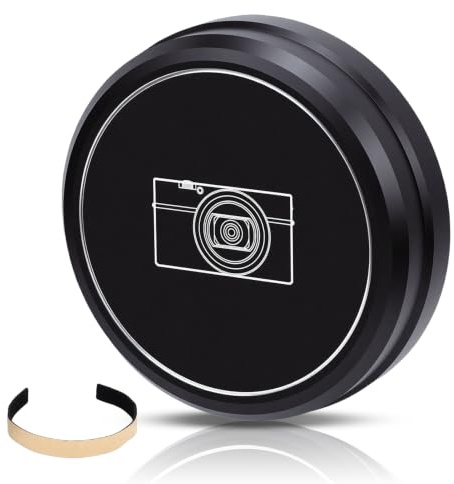 Garsent Capuchon D'objectif adapté pour RX100 M6 M7 pour Appareil Photo ZV1 M2 ZV1, Cache D'objectif Anti-poussière et Anti-Traces de Doigts avec Rembourrage Doux Interne avec Anneau de