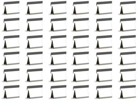 Clear File Clamp Dispenser Set with 8 Refill Clips, 50 Metal Refill Paper Clamps, School Bookbinding Tools, Paper Clamps, Large Size with Dispenser or Table Wrapping