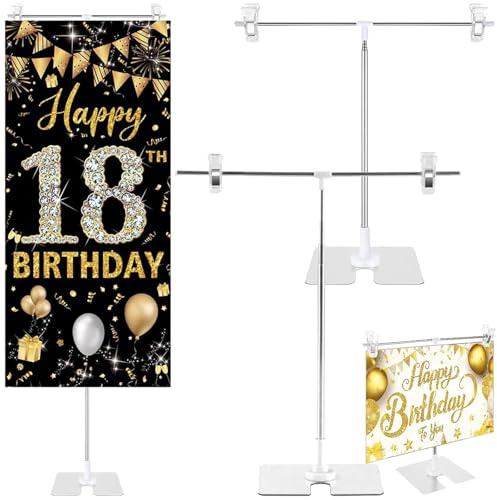Persiiious 2 Pièces Porte Affiche, Réglable en Hauteur (24-94 cm), Stand Présentation, Affiches en Acier Inoxydable, Publicitaire Présentoir, Pour Mariages, Foires, Commerce de Détail, Menus