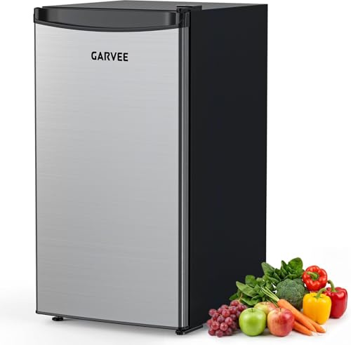 47L Freestanding Under Counter Fridge with Chiller Box,Freestanding Mini Fridge with 5-Stage Adjustable Temperature Control, Removable Shelves, Quiet 41 DB Small Fridge Freezer 47 x 45 x 83 cm-White