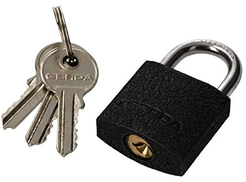 KOTARBAU® Lucchetto in ghisa 30 mm universale monoblocco lucchetto con bullone antifurto antifurto lucchetto a staffa in solido temprato