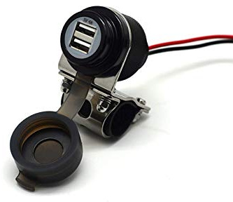 Cliff Top 4A 20W USB-Ladegerät für Motorräder aus Aluminium, mit magnetischem Netzschalter, strapazierfähig, wasserdicht für 7/8-Zoll-, 1-Zoll-Lenker an ATV/UTV – verhindert das Entladen der Batterie
