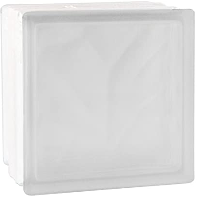 Fuchs Design THERMO BLOCK Plus, 3x Glasbaustein Wolke weiß, 19 x 19 x 13,5 cm, zweiseitig satiniert, Wärmedämmung: Ug 0,8