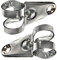 cyclingcolors 2X Soporte de Montaje de Faros Metal Cromado Motocicleta Moto ciclomotore Abrazadera lámpara