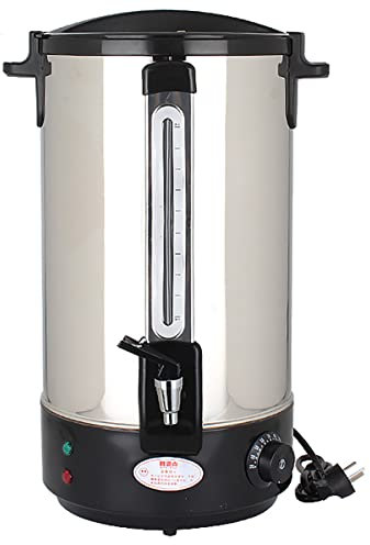 ANSNOW Dispensador de Caldera de Agua Caliente, Caldera de Té con Medidor de Agua, Urna de Cateeléctrica Ajustable, para Elaboración de Cerveza/Buffet/Comercial/Negro/15L
