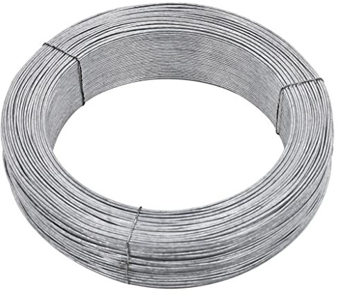 Toshilian Fil de Fer Galvanisé, Fil de Fer Zingué Fil de Tension Plastifié Fil de Jardin Fil de Liaison de clôture 250 m 3,8 mm Acier