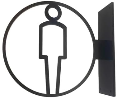 XPJYUA WC Schild Toiletten-Schild, Herren- und Damen-Badezimmer-Beschilderung, Hotel-WC-Toiletten-Beschilderung, seitlich angebrachte Toiletten-Erinnerung, öffentliche Toiletten-Beschilderung(2)
