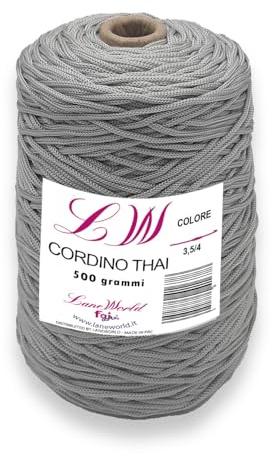 Cordino Thai LaneWorld 500g, Per Borse, Fa da te, Filato per Uncinetto, Fonfezione da 1-3 - 5 Pz. Più Acquisti, Meno Spendi! Approfittane ora! (1, CT78)