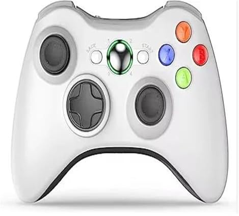Wireless Controller 2.4g Wireless Gamepad Gaming Controller for Xb&ox 360/ PS3/Pc Video Game Consoles 3D Rocker Joystick Game Handle Accessories(White)