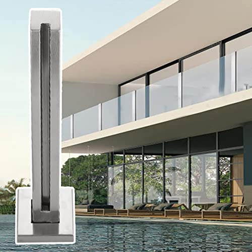 Edelstahl Glas Balustrade Pfosten & Klemme für Balkon Geländersystem Sicherheitsglas Geländer Kit Quadratisches Design für Außen & Innen