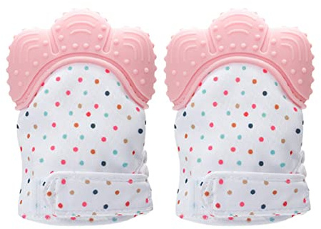 SPYMINNPOO Les Anneaux de Dentition en Silicone Réduisent la Douleur et Préviennent Les Rayures, Couleur Rose pour la Reconnaissance des Couleurs