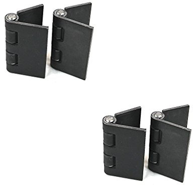 Bobco Metals Bisagras de puerta soldables resistentes, 2 pares de bisagras de puerta de 4 x 4 pulgadas, bisagra de acero para puertas HVY