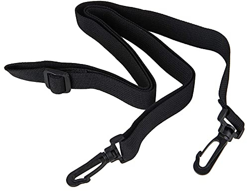 Black Laptop Shoulder Strap, Adjustable Bag Strap Replacement with Metal Swivel Hooks for Luggage Duffel Computer Bags Briefcase (width 25mm)