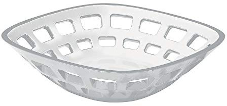 Guzzini Grace Cestino Pane Bicolore, 24 x 24 x 6.6 cm, Cristal (Clear)