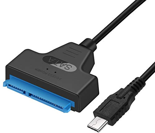 ZZjingli Accessoires informatiques USB-C/Type C 3.1 Mâle SATA (15 Broches + 7 Broches) Convertisseur de données du Disque Dur câble, Longueur: 20cm