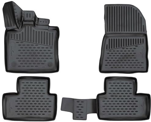 WALSER XTR Gummi Fussmatten Auto für Renault Captur 2 2020-Heute, 100% passgenaue Auto Fußmatten, robuste Universal Fußmatte Auto, Gummimatten Auto, Auto Fussmatten Gummi, Auto Gummimatten