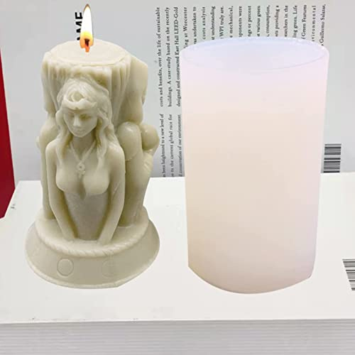 Kerzenform Silikon,3D drei Göttinnen Figur Statue Harzform, Kniende Gebets Körper Torso Kerze Form, Gießen Kerze Zum Gießform DIY Handgemachte Kerzen, für Gips DIY Craft hausgemachte Seifenstatue
