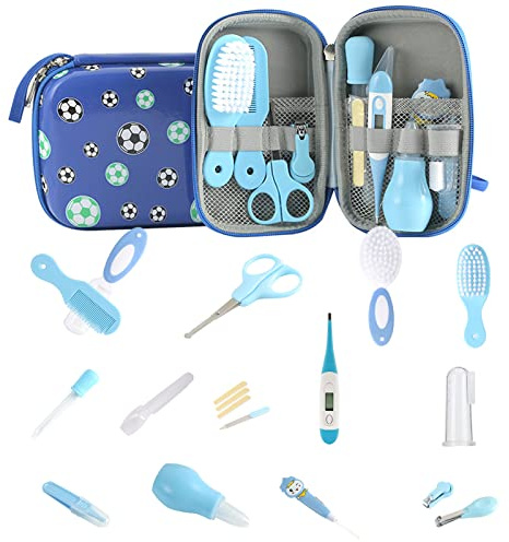 Set de cuidado del bebé de 12 piezas, accesorios para el cuidado del recién nacido, juego de uñas para bebés, conjunto para el cuidado del recién nacido, juego de baño para recién nacidos