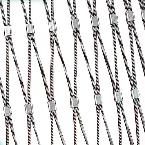 Gewebtes Drahtgeflecht mit Druckknöpfen, flexibles Edelstahlseilgeflecht, hartes und hitzebeständiges Drahtgeflecht, Tiergeflügelkäfignetz, hochgelegenes Anti-Fall-Metallnetz, DIY-Dekorationsnetz ( Co