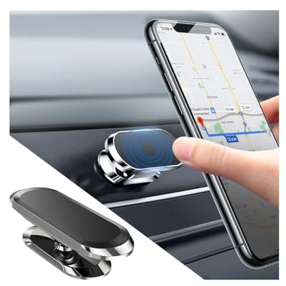 JNNJ Auto Magnet 360° drehbar, Magnetische Handyhalterung KFZ, Universal (Silber)