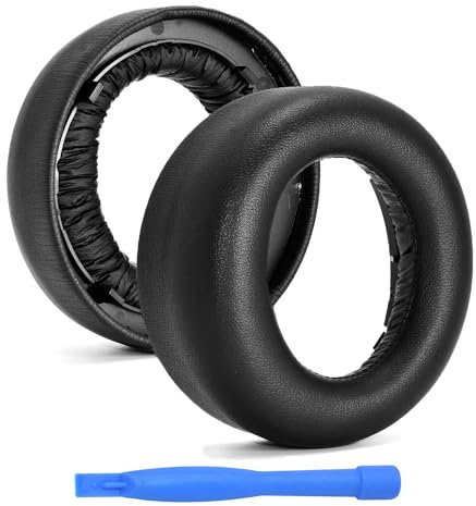 Cuscinetti Auricolari di Ricambio per Sony PlayStation 5 3D Pulse Wireless Headset PS5 Cuffie di MMOBIEL - Protein PU Cuscinetti - Padiglioni Cuffie – Nero