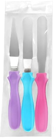 3pc/Set Small Cranked Angled Spatula Palette Knife Stainless Steel Butter Cake Cream Knife Spatula Fondant Tools