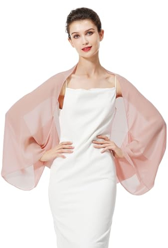 BEAUTELICATE Scialle Coprispalle Elegante Donna Stola Chiffon Cape Estivo per Abito Sposa Damigella Cerimonia Matrimonio Serata