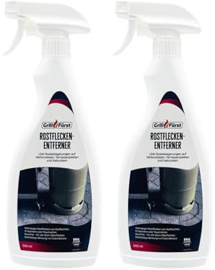 Grillfürst Rostflecken-Entferner, 2 x 500 ml - Aktiv-Reiniger mit Tiefenwirkung