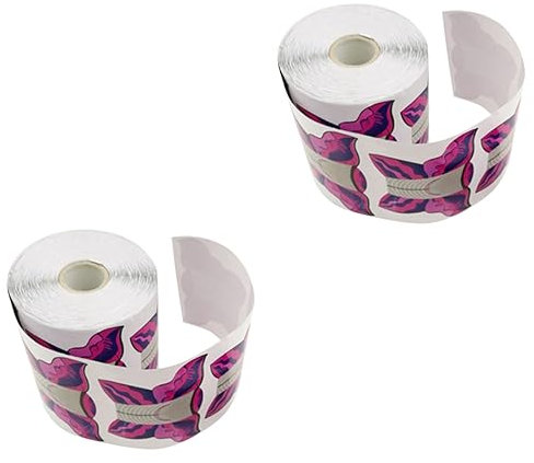 HAPINARY 2 Set di Formine per Unghie Guida Sagomata Adesivi per Unghie in Gel Punta Quadrata Estensioni Accessori Artistici Kit di Strumenti 100 Pezzi*2