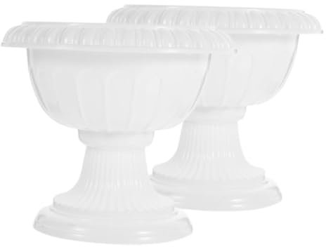 VOSAREA 2pcs Succulent Planters Outdoor Garden Plant Pots Decorative Flowerpot Balcony Flowerpot for Wedding Decor