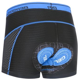 BERGRISAR Ropa interior de ciclismo para hombre, con acolchado 3D, pantalones cortos de ciclismo