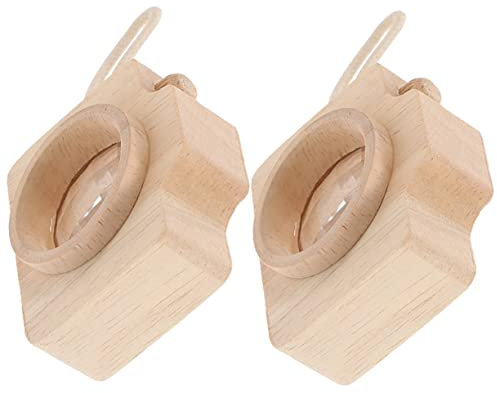 JOINPAYA 2stücke Holzkamera Kaleidoskop Spielzeug Für Junge Mädchen Mit Kameraform Und Handseil-Design Dekoratives Pädagogisches Geschenk Für Partys Und Lernen