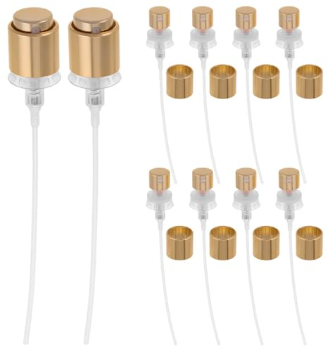 DEARMAMY Mini Ugello Spray 0.59X0.59X4.72In Pompa Spruzzatrice Per Profumo Con Clip Universale 13Mm Per Flacone Di Profumo Ricaricabile Accessori Fai-Da-Te Nebulizzazione Fine Set 10 Pezzi