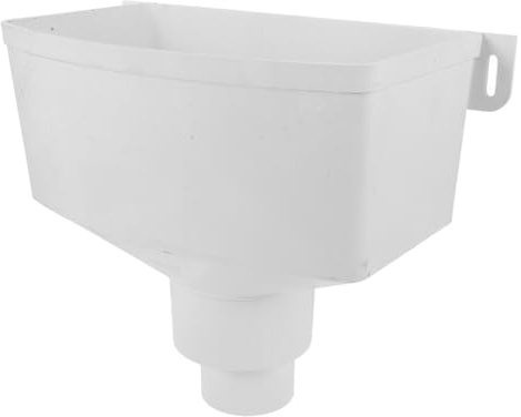 Angoily PVC Gutter Downspout Adapter Rainwater Drainage Connector 110x75mm Dual-use Rain Gutter Parts for Roof Drainage Systems