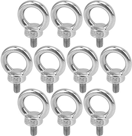 Respicefinem 10 Pz Bulloni Ad Di Sollevamento M6 In Acciaio Inossidabile Di Marino Con Buona Resistenza Alla Corrosione E Capacità Di Carico 70 Kg Ideali Per Costruzione Navale Ferrovie