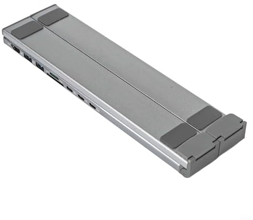 Linnkyfloa Estación de acoplamiento 8 en 1 USB-C para laptop, con 4K, 2 USB 3.0, 2 PD 100W, lector de tarjetas SD/TF, elevador de aluminio ergonómico ajustable portátil