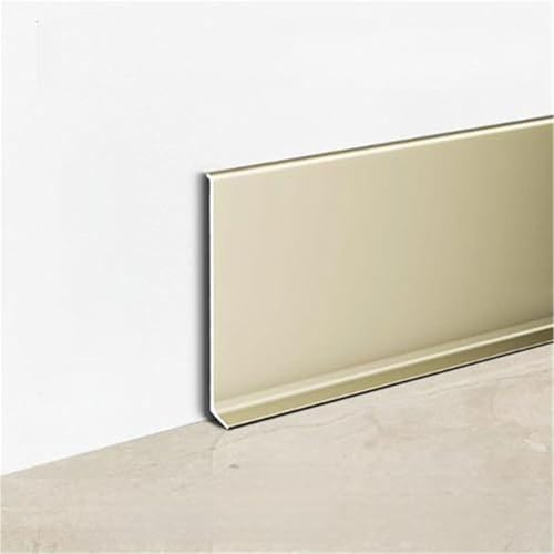 plinthes Plinthe décorative en aluminium, plinthe décorative en métal pour couloir, cuisine, salle de bain ou bureau, plinthe décorative en(Light Gold,1 pc x H 4cm/1.6in)