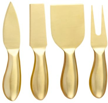 AUTSUPPL Juego Cortador De Queso De Acero Inoxidable Dorado, Cuchillos Para Untar y Cortar, Herramientas De Cocina Profesionales, Uso Doméstico y Gastronómico, Set Multifuncional Para Queso