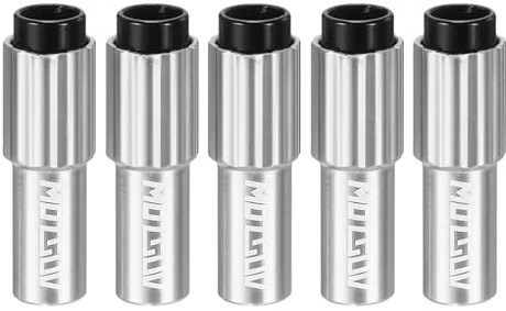 QUARKZMAN 5Pezzi Regolatore Cavo Inline Lega Di Alluminio Connettore Cavo Freno Cambio Regolatore Tensionamento Cavo Indexed Inline Viti Alloggiamento Per Mountain Bike e Da Strada Grigio