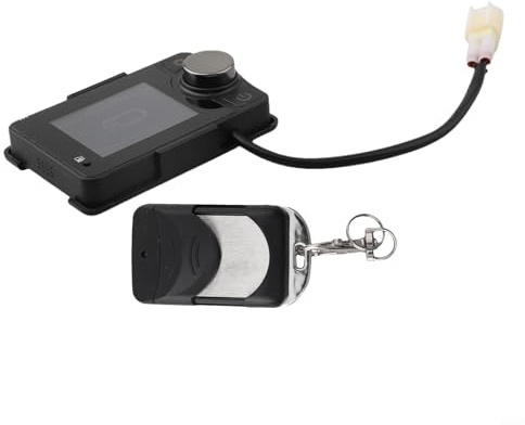 Moliuoly 12V/24V LCD Schalter mit Fernbedienung für Diesel Standheizung, Bluetooth-Steuerung, Echtzeit Temperaturanzeige, Passend für 2–8KW Heizung, Schwarzes ABS Gehäuse