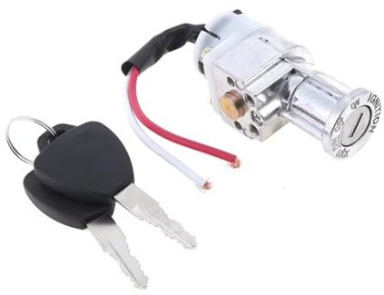 Interruttore Accensione Chiave 1 caricabatteria universale per mini lucchetto con 2 chiavi per moto bici elettrica, scooter, elettrico per