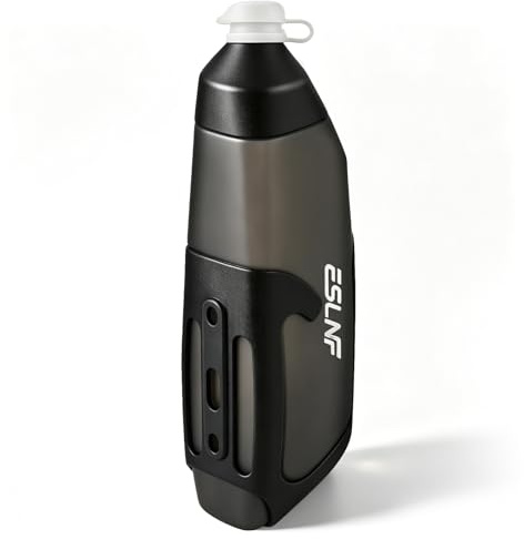 RUINEXISTA 680ml Borraccia per Bicicletta, Borraccia Sportiva con Portabottiglie a Prova di Perdite, PP5, Riutilizzabile, Leggera, Borraccia Sportiva per Bici da Strada e Mountain Bike, Nero