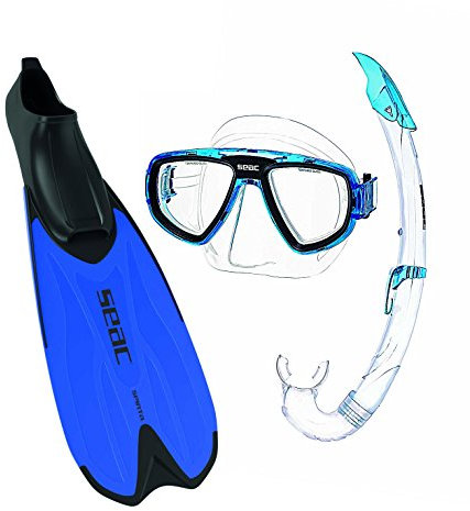 Seac Schnorchel-Set Set Tris Spinta, blau, 46-47, 0890026