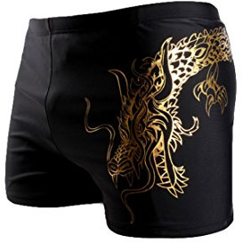 HHD® Costume da Bagno Uomo Elastico Slim Leisure Travel Short Pantaloncini da Surfe, per Nuoto Spiaggia Mare Piscina Boxer Slip Pantaloncini Calzoncini Mutande - Uomo Nero M