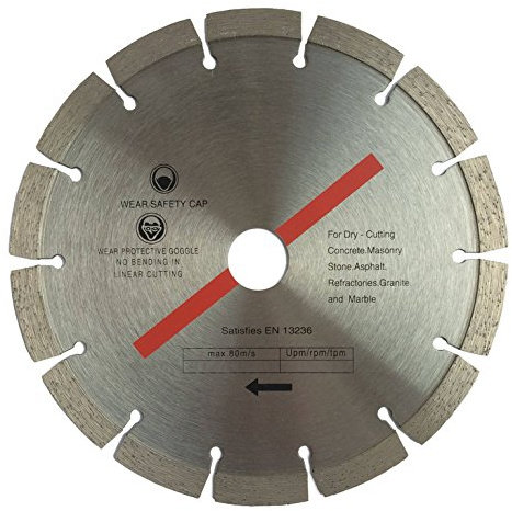 Weischer® - Diamanttrennscheibe 350 x 25,4 mm | universal Diamantscheibe Trennscheibe segmentiert | für Beton, Stein, Klinker, Ziegel, Granit, Mauerwerk | Segmenthöhe 10 mm